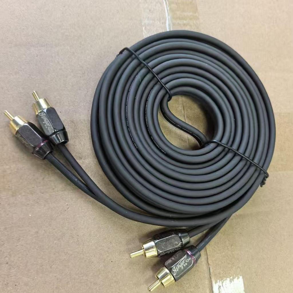 5-метровый полностью медный аудиокабель RCA для автомобильного усилителя и сабвуфера