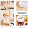 Kitchen Wet and Dry Separation Pickle Jar With Forks Wet and Dry Dispenser Flip Pickle Jar Plastic Inverted Storage Holder &clip