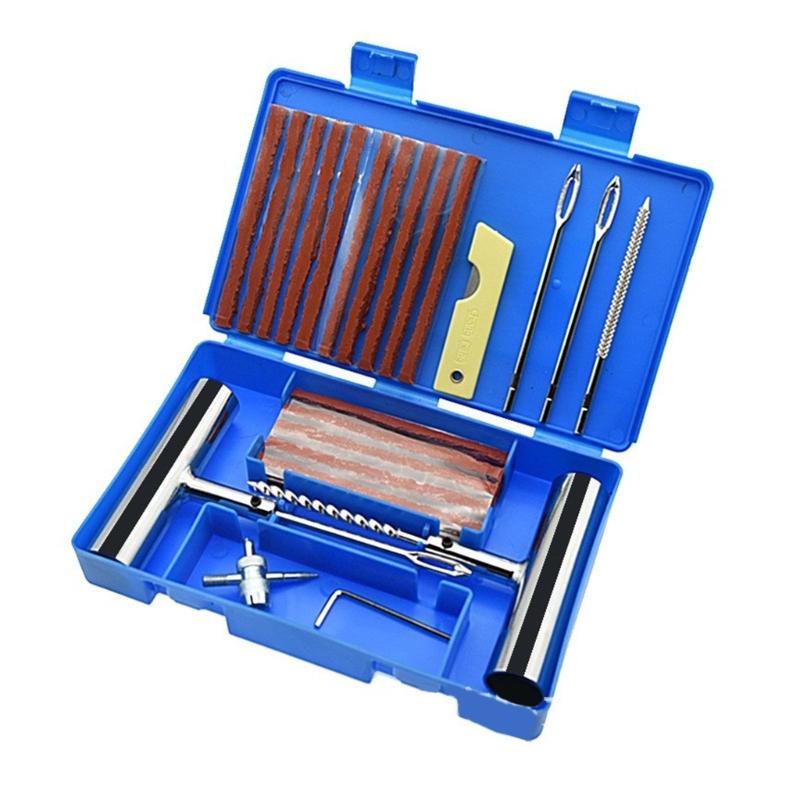 33/58pcs Essential Tire Repair Set Convenient Tire Repair Tool Set Set with Storage Box for Vehicle Maintenance