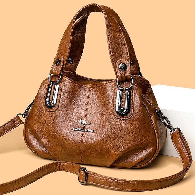 Вместительная многосекционная наплечная сумка-тоут - Европейский и американский стиль для женщин среднего возраста