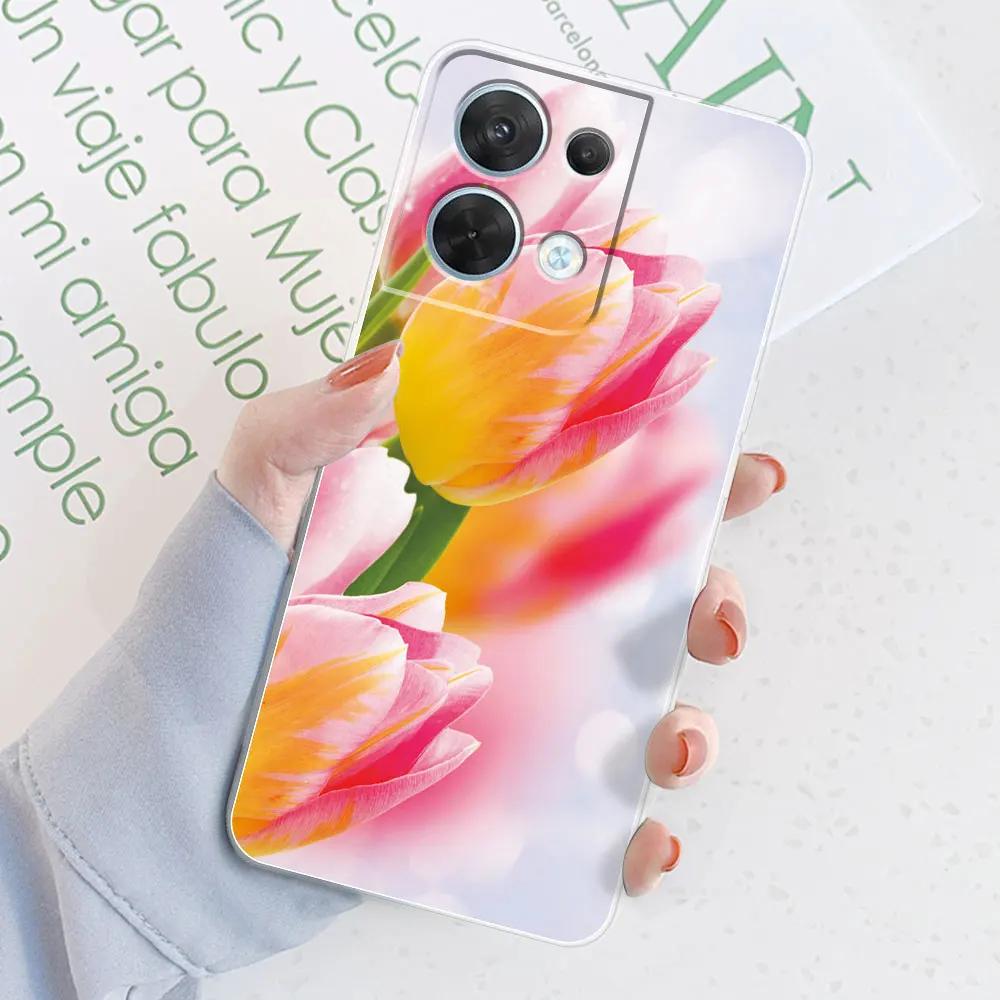 For OPPO Reno 8 Pro 5G Case 8 Pro + Gradient Color Transparent Case For OPPO Reno 8 Pro + Plus Reno8 Cover Silicone Back Bumper