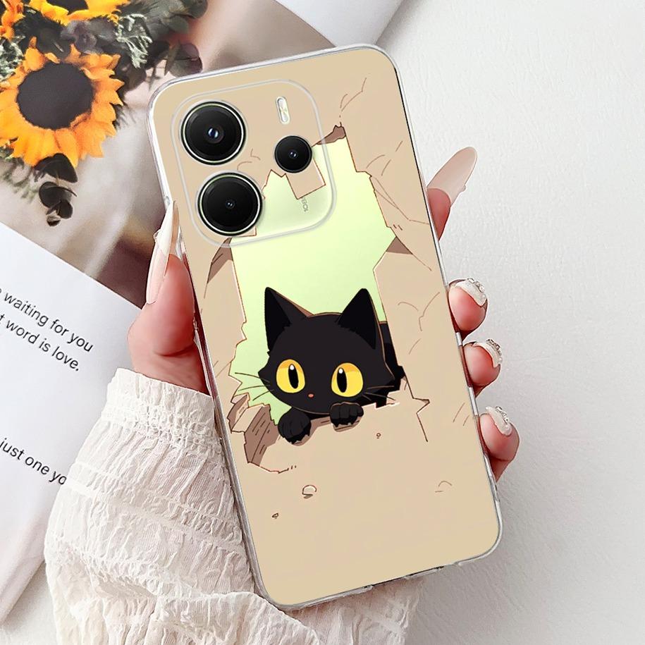 Силиконовый чехол для Xiaomi Redmi Note 14 4G EU 2025, чехол, крутой Лев Леопард Дракон Животные, мягкий тонкий чехол для Note14 4G EU, чехол
