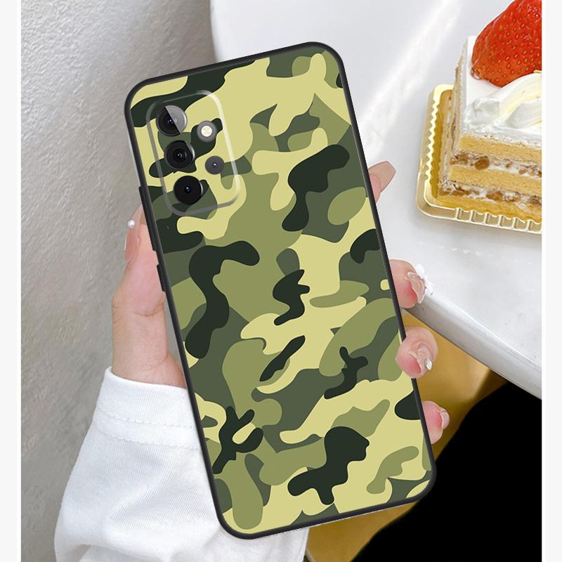 Чехол с камуфляжным узором в стиле милитари для Samsung Galaxy A15 A25 A35 A55 A51 A71 A12 A32 A52 A13 A33 A53 A14 A34 A54, чехол