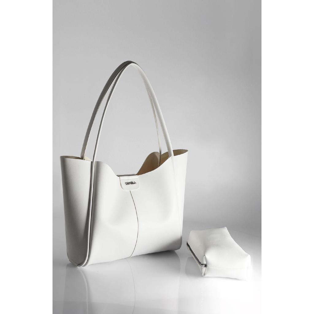 Women's Black Large Size Makeup Bag Hand And Shoulder Bag