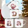 26 Letter Printed Enamel Mug Coffee Juice Milk Mugs Christmas Handle Wine Cup Xmas Best Gifts For Her