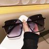 Women Square Sunglasses for Men Oversized White Tea Original Brand Design Sun Glasses Female Shades Travel Sunshade