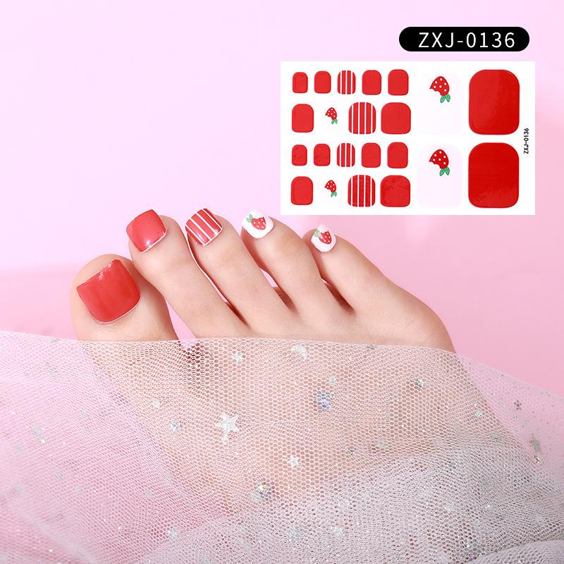 Летняя новая наклейка для ногтей, милая наклейка для ногтей на ногах, водонепроницаемая прочная наклейка для ногтей, декоративная женская