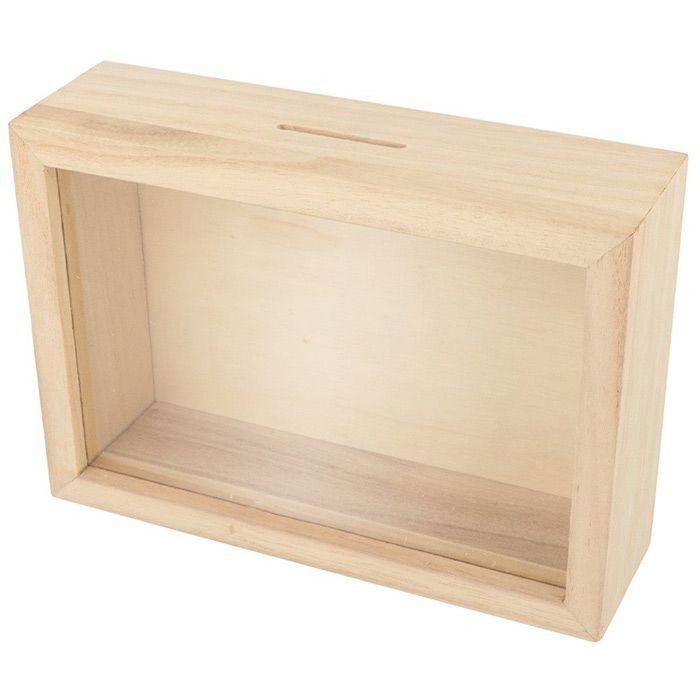 12 tirelires cadre en bois à customiser 12 x 17 cm