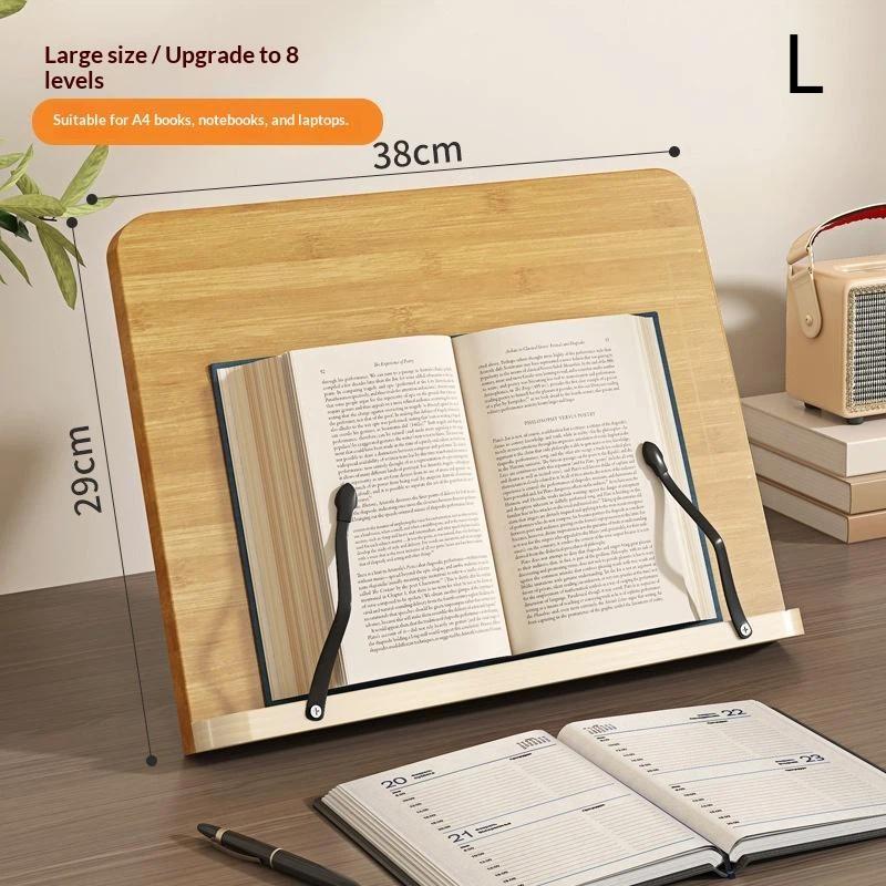 S/M/L Foldable Wooden Book Holder Stand For Reading Adjustable Bookstand Laptop Holder Office Stationery