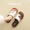Augustine Platform Slippers Women's 2025 New Summer Wear Toe Beach Sandals with Skirt Casual Sandals