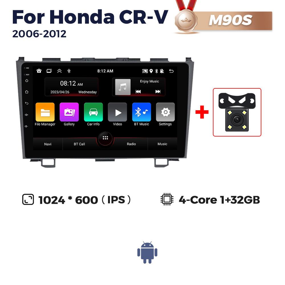 8+256G Android Auto CarPlay All In One For Honda CR-V 2006-2012 Stereo GPS Audio Multimedia Player Car Radio 2Din Head Unit DSP