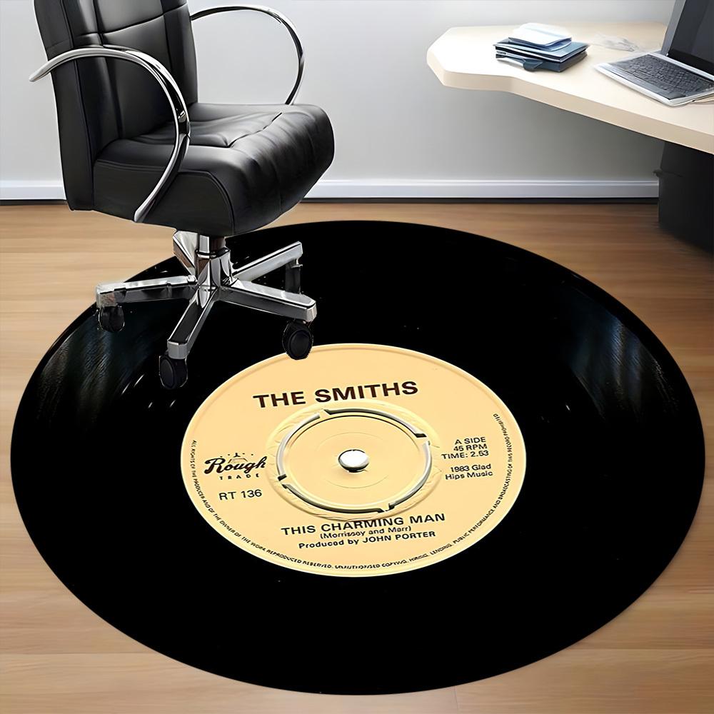 1 шт. Коврик для офиса The Smiths Виниловый Круглый Ковер, Коврик Подходит Для Офиса, Под Офисные Стулья Спальня Гостиная Домашний Декор, Декор Комнаты