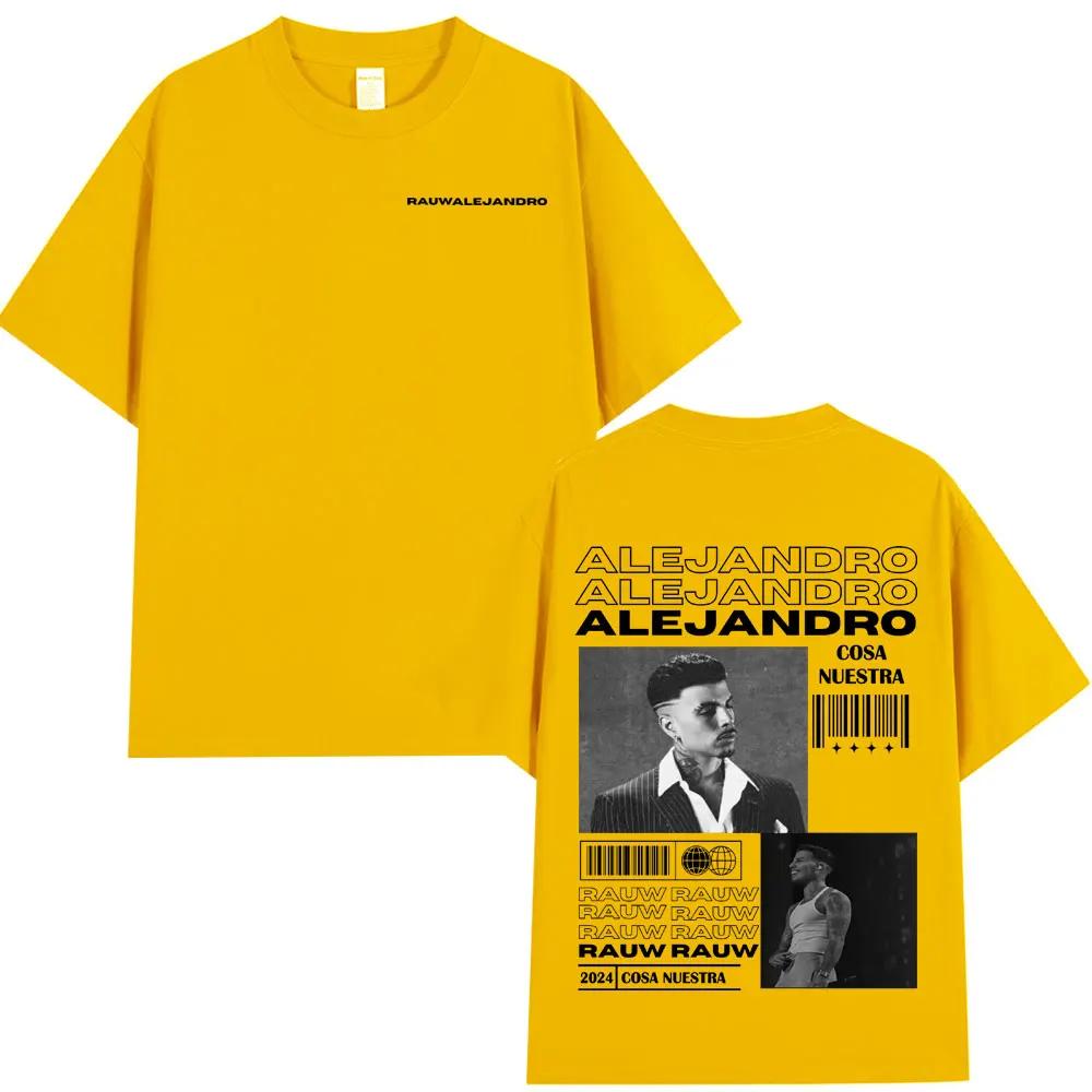 Singer Rauw Alejandro Cosa Nuestra Tshirt Unisexs Women Vintage Fashion Short Sleeve T Shirt 100 Cotton Casual Oversized TShirts