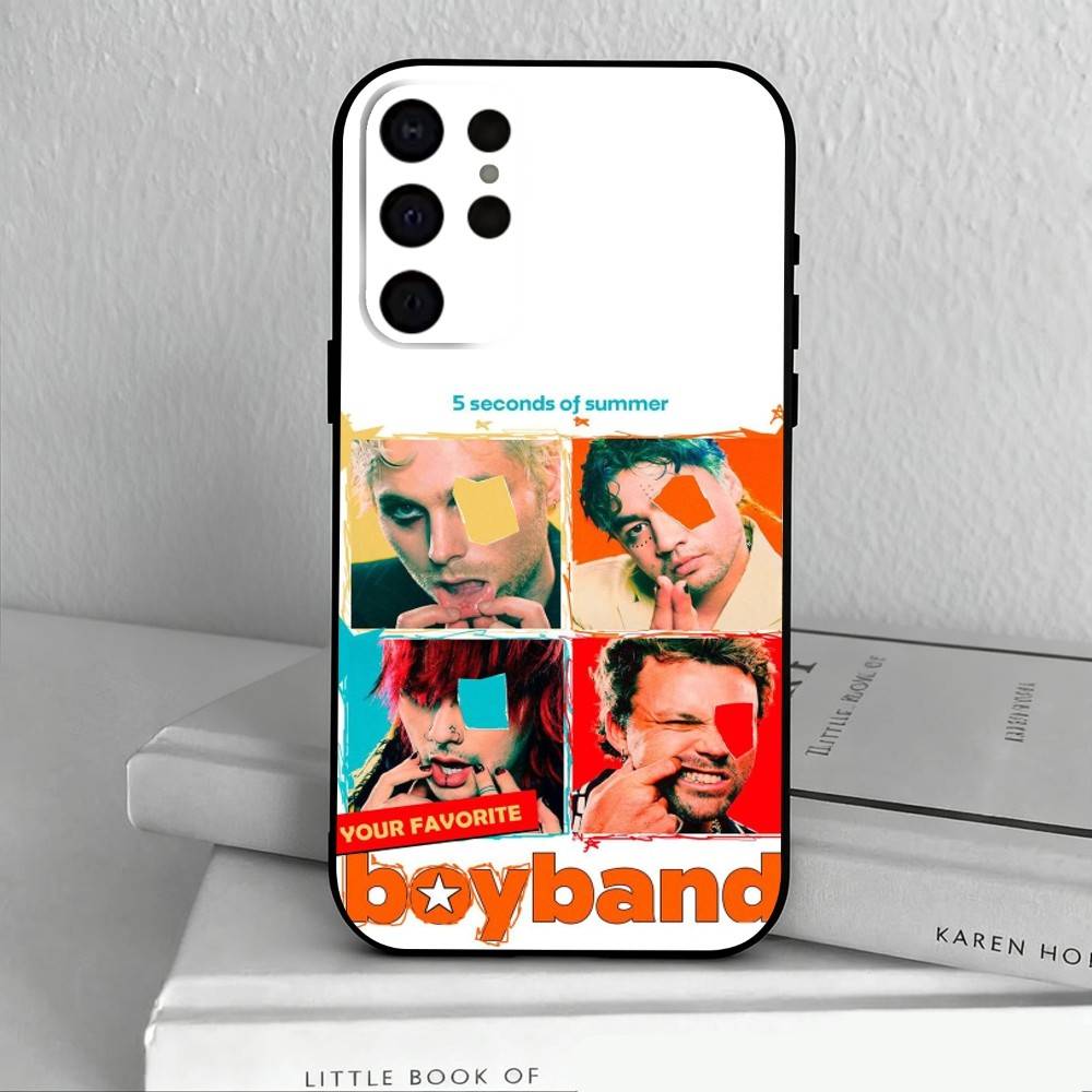 5 S-Seconds of S-Summers 5SOS Phone Case For Samsung S25,24,23,22,30,21,10,9,Ultra,Plus,Lite,FE,4,5 G Soft Black Case