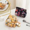 Lipstick Bag Waterproof Floral Print Metal Spring Opening Portable Lightweight Commute Travel Makeup Bag Earphone Key Stoarge Pouch Cosmetic Bag