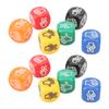 12Pcs Finger Guessing Game Dice 6 Sided 6 Colors 20mm Rock Paper Scissors Game Dice for Adults Kids Family Party