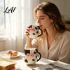 Birthday Gifts for Cow Lovers 3D Ceramic Mug with Handle  580ml Capacity Cute Funny Women Animal Coffee Cup Novelty Desktop Decoration Home