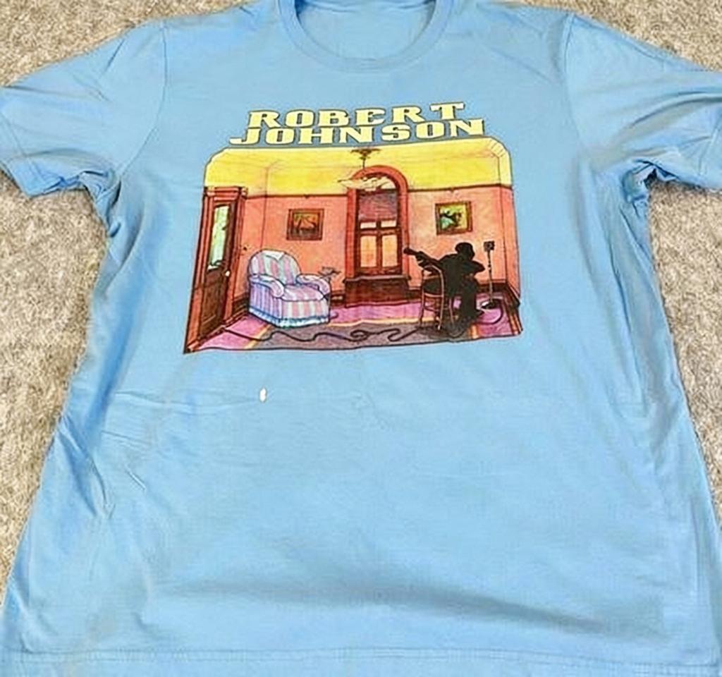 Robert Johnson Light Blue T-Shirt Cotton Unisex All Size S-5Xl