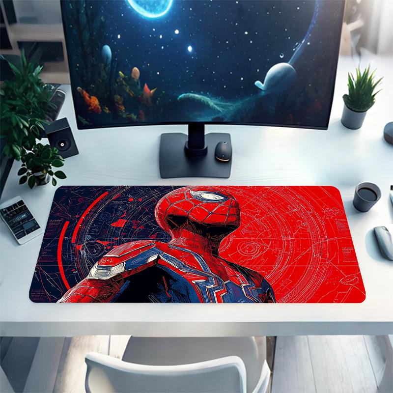 1Pc Spiderman Spiderverse Gaming Mouse Pad Keyboard Desk Mat Non-slip Rubber Lock Edge Waterproof Computer Mousepad for Office Home Decor S1135
