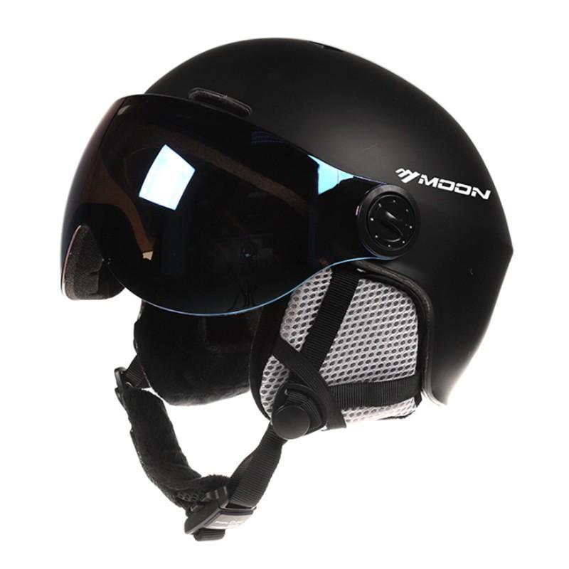Integrated Ski Helmet With Goggle Slot Men Women PC Shell Snow Sports Protection Gear