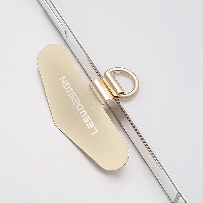 LEEU DESIGN Phone Lanyard Tether Tab Metal Patch with Buckle