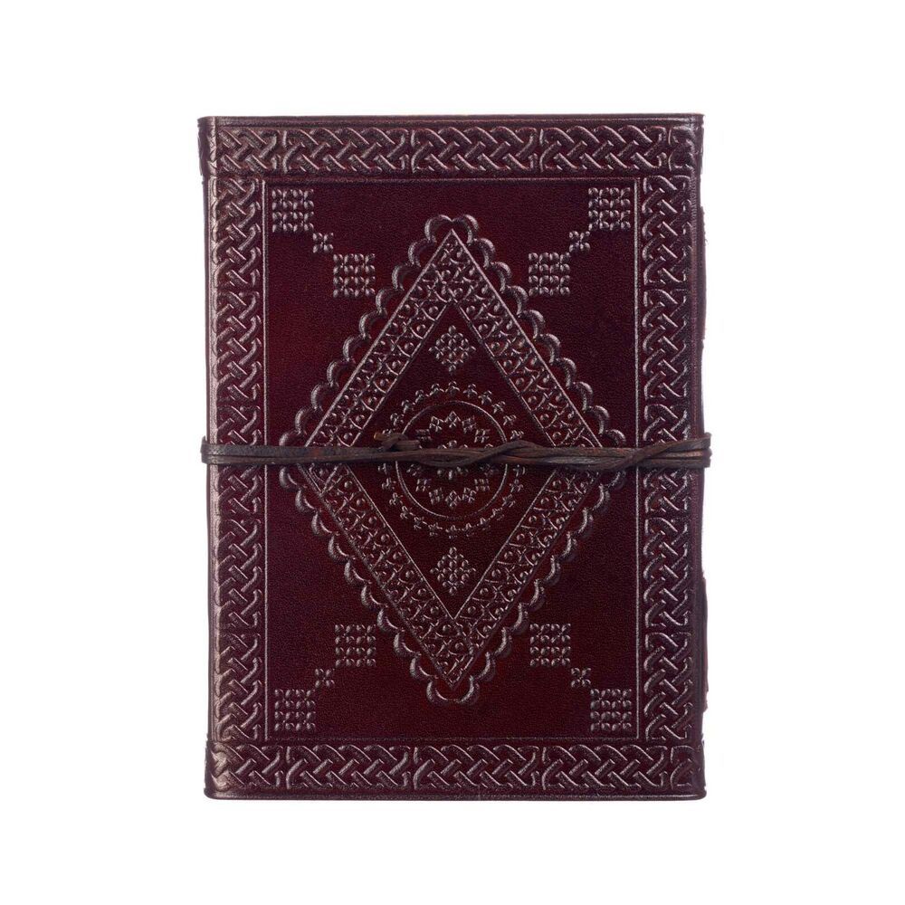 Tree of Life Leather Journal, 125 Unlined Recycled Paper Pages Notebook Diary