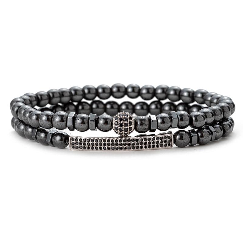 Магнитный гематитовый камень из бисера, браслет, магнит для здравоохранения, мужской ювелирный подарок