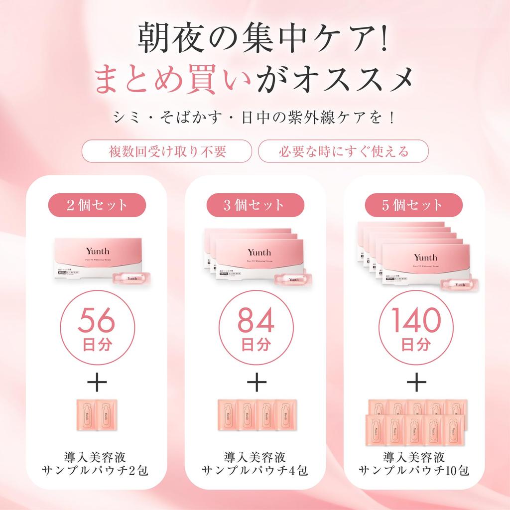 Yunth Raw VC Вводный набор 2 Вводный образец сыворотки, 2 шт., 58 дней [Включает пакетики] (Косметика/Уход за кожей/Поры/Красота/Уход за лицом)