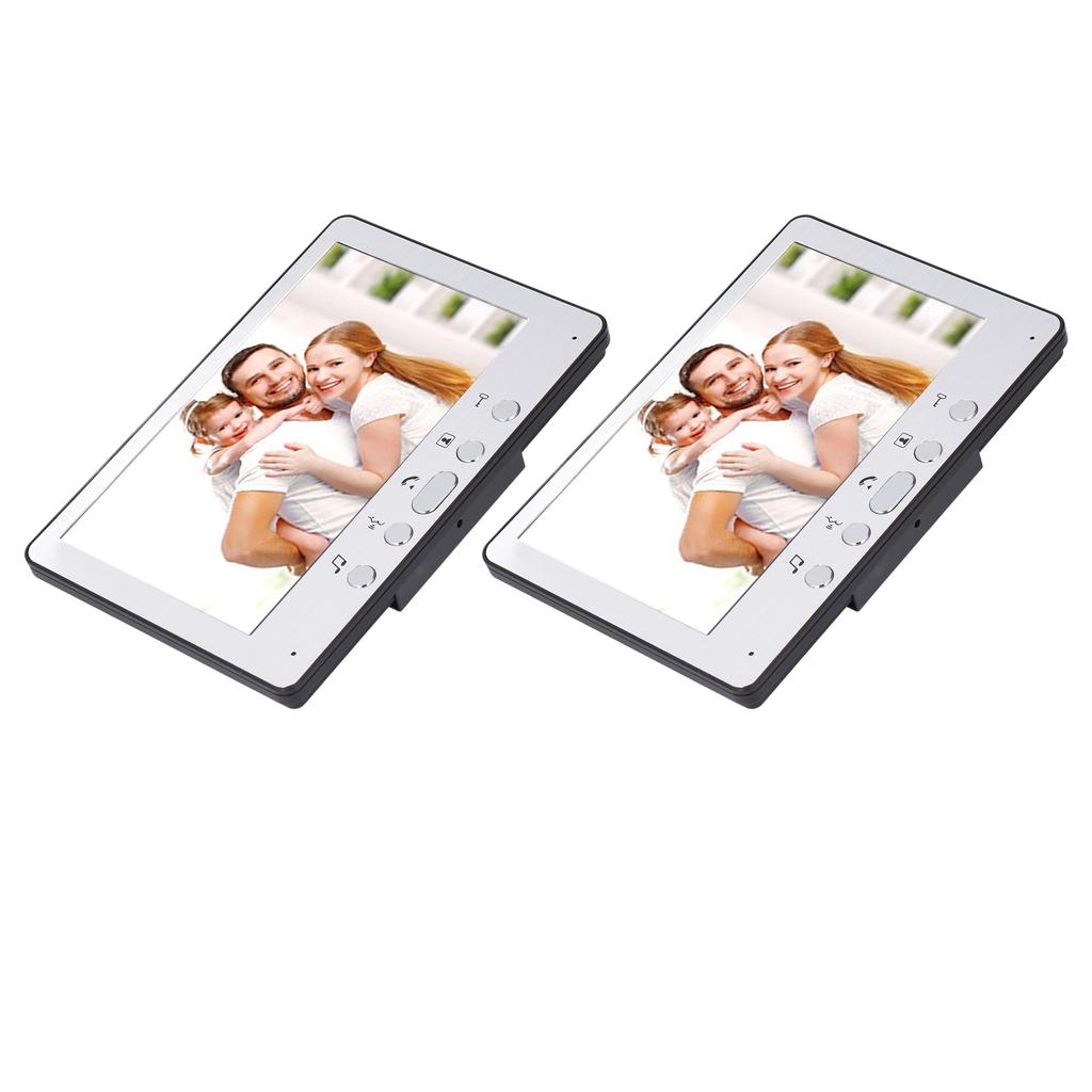 7-дюймовый видеодомофон с 2 дисплеями, водонепроницаемый, инфракрасный, ночное видение, удаленная разблокировка видео