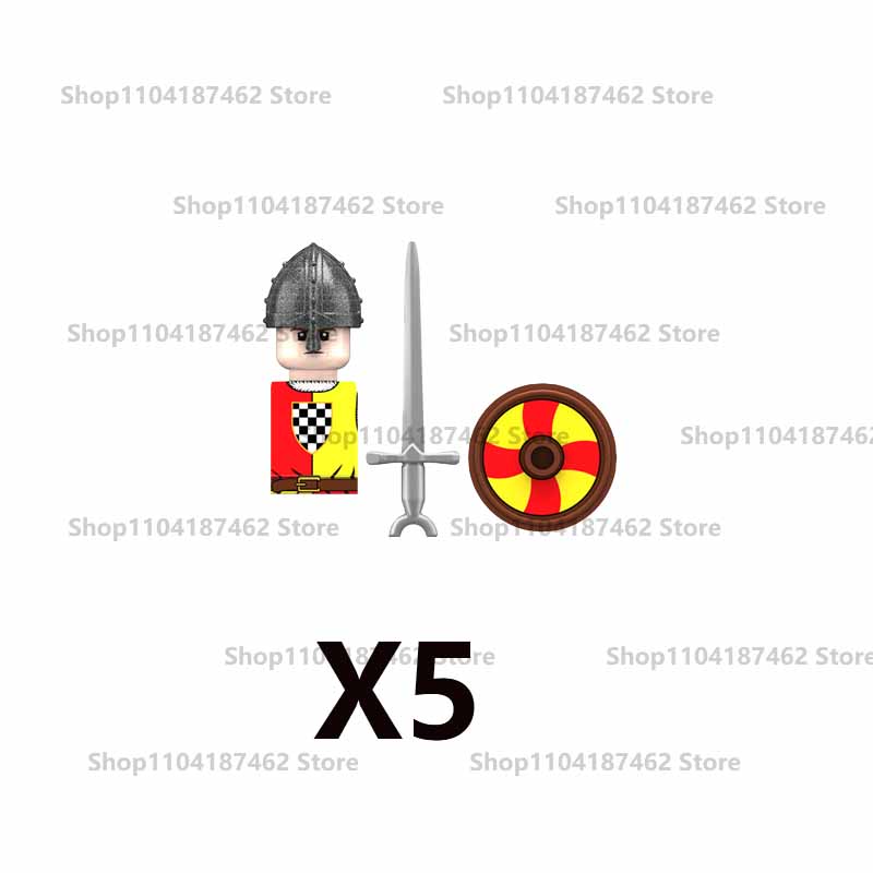 Средневековый Военный Замок Рыцарь Армия Набор Строительные Блоки Зеленый Дракон Воин-волк Война Роз Боевой Конь Оружие Кирпичные Игрушки