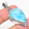 Подвеска из стерлингового серебра 925 пробы с драгоценным камнем Natural Republic Larimar 2 дюйма Z6e18