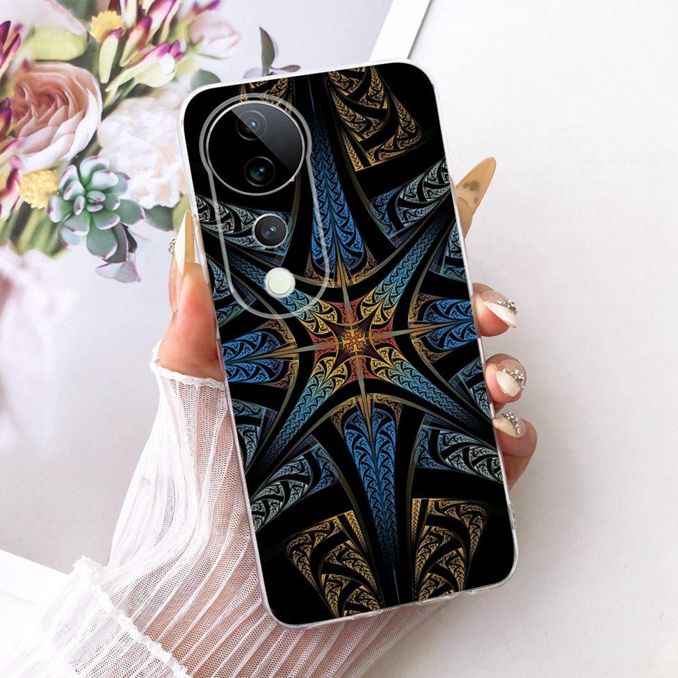 Чехол Для Vivo S19 Pro Прозрачный Чехол Эстетичный Роскошный Милый Модный Цветок Смешной Расписной Funda Для Vivo S19Pro V2362A Обложка