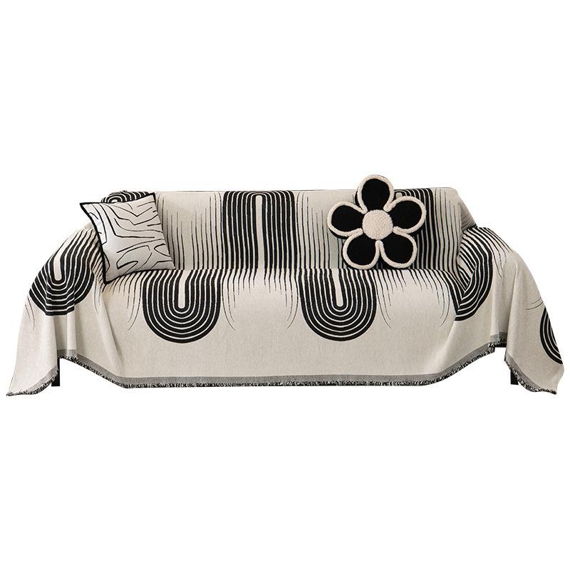 Thickened Chenille Fabric Sofa Towel Simple Modern Geometric All-inclusive Sofa Cover Anti-cat Scratch Universal Cover