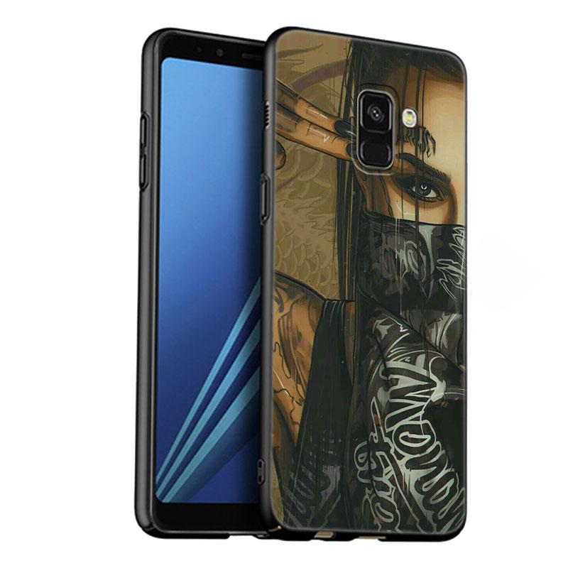 Чехол для телефона с изображением девушки-татуировки для Samsung Galaxy A01 A03 Core A04 E A02 A05 A10 A20 A21 A30 A50 S A6 A8 Plus A7, черный