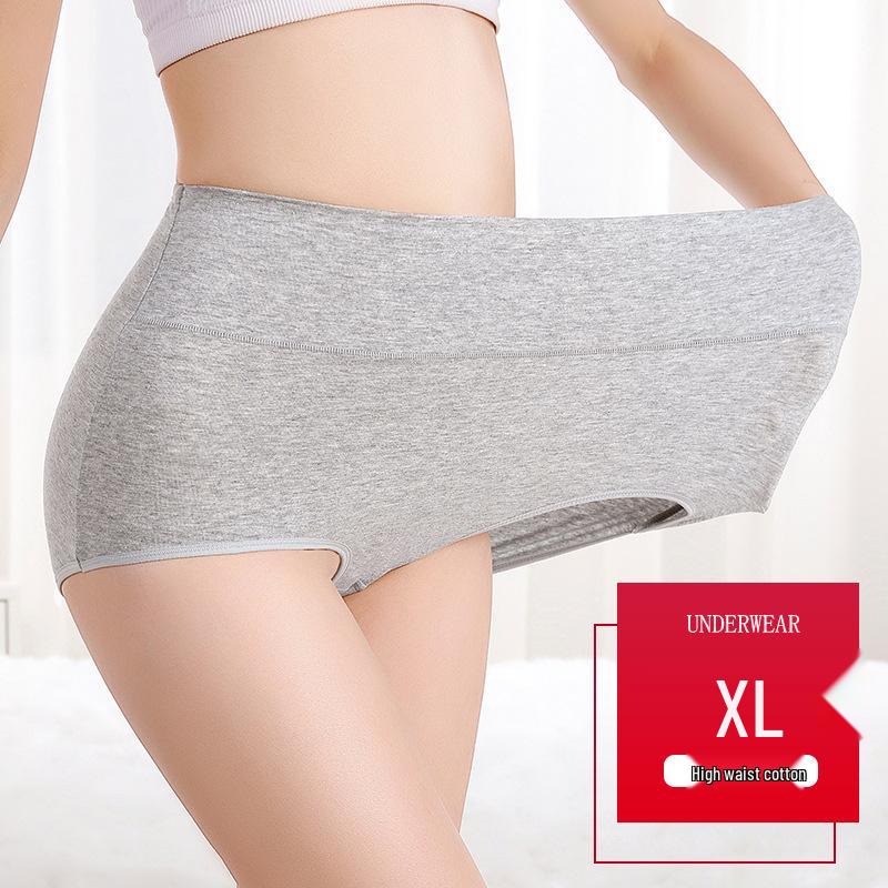 Plus Size High Waist Postpartum Abdomen Control Cotton Panties for Women