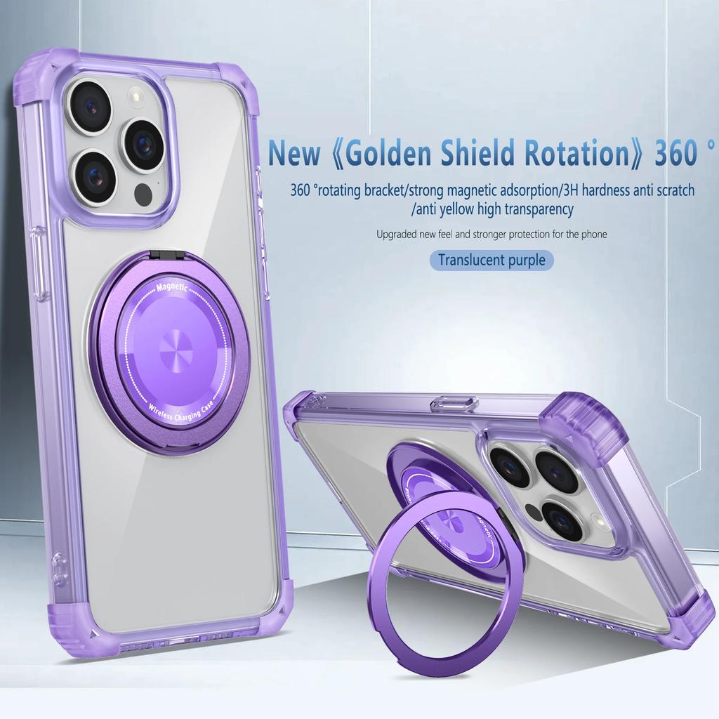 360 Degree Anti-Fall Rotating Holder Phone Case For iPhone 12 13 14 15 Pro Max 15 Plus Magnetic Cover For IPhone13 14 15 ProMax