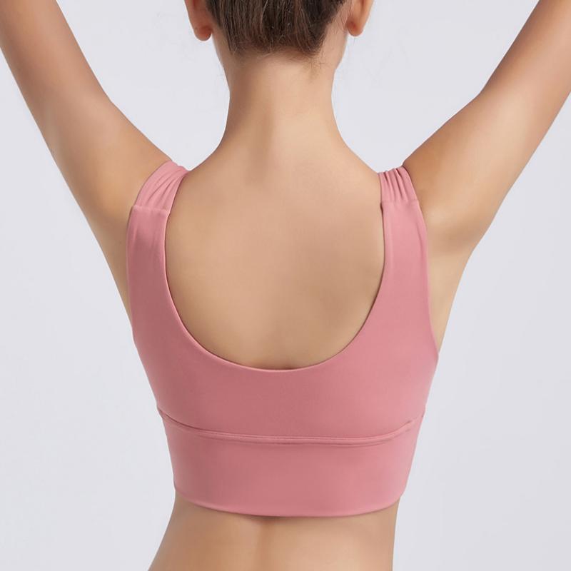 Новый U-образный красивый бюстгальтер для йоги и занятий спортом, высокоинтенсивный бег, ударопрочный, фитнес, собранное нижнее белье