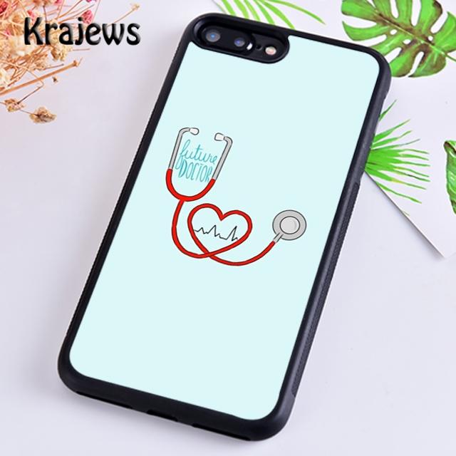 Krajews Доктор Медицинские приборы Стетоскоп Чехол для телефона Для iPhone 17 Air 16 15 14 plus 11 12 13 pro ma Plus coque Fundas