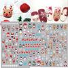 Yousheng Xmas Nail Sticker Exquisite Pattern Ultra-Thin Non-fading Vivid Color Easy To Apply Decorative Removable Halloween Xmas Self Adhesive