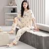 Summer Ladies Pajamas Homewear Set Girls Sweet Short-Sleeved Long Pants Homewear Version of The Casual Homewear Set