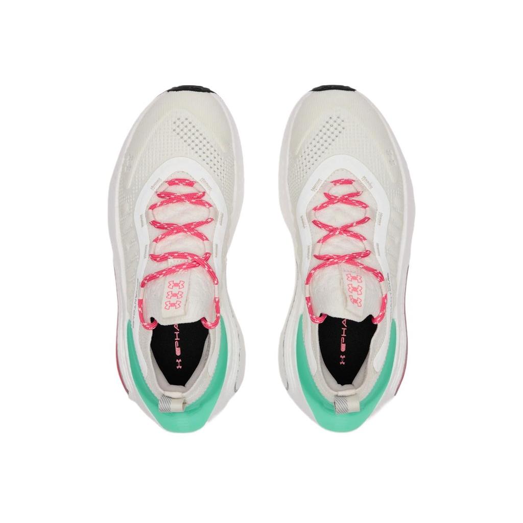 Under Armour HOVR Phantom 4 Белый Кварц Зеленый Розовый Женские Кроссовки Комета-Зеленый Супер-Розовый 3027594-114