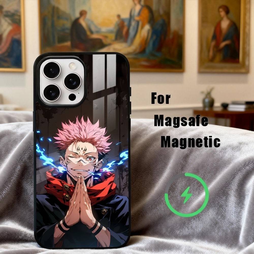 Чехол для телефона R-Ryomen S-Sukuna J-Jujutsu Kaisen Для iPhone17,16,15,14,13,12,11 Plus,Pro Max Магнитный Для Magsafe Беспроводной Зарядки