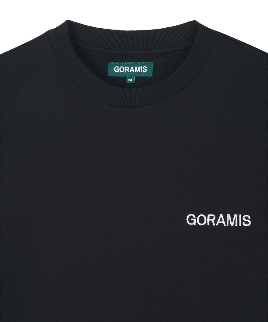 GORAMIS Logo Embroidered Short Sleeve T-Shirt [Black]