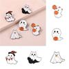 Zinc Zinc Alloy Halloween Ghost Brooches Enamel Halloween Brooches Ghost Enamel Pin  Gift for Kids