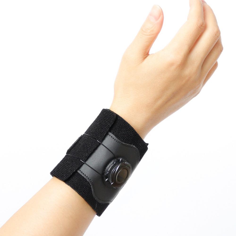 Knob Adjustable Wrist Support Band Built-in Silicone Pad Thicken Badminton Wrist Support Brace Non-slip Cushioning