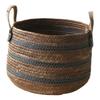 Woven Rattan Storage Basket Multipurpose Laundry Hamper Straw Clothes Container Bathroom Organizer Toy Holder Sundries Bin Decor