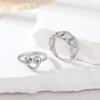 Модное полое женское кольцо, комплект из 2 предметов, комбинированное кольцо «Любовь», элегантное легкое кольцо, роскошный изысканный подарок, простой набор колец для девочек