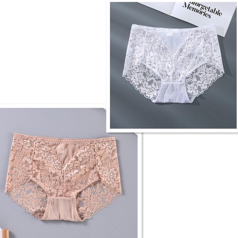Женские трусики больших размеров, сексуальное нижнее белье, кружевные трусики, нижнее белье со средней талией