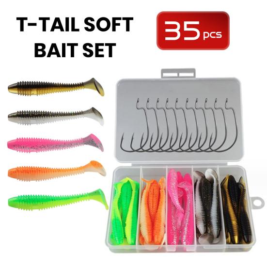 Рыболовная приманка Yousheng T-Tail, бионическая приманка, супер мягкая, гибкая, устойчивая к укусу, искусственная приманка, имитация бионической приманки, аксессуары для плавания