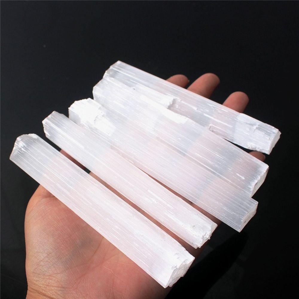 Specimen Jewelry Making White Selenite Wand Natural Gypsum Sticks Healing Stone Crystal Quartz
